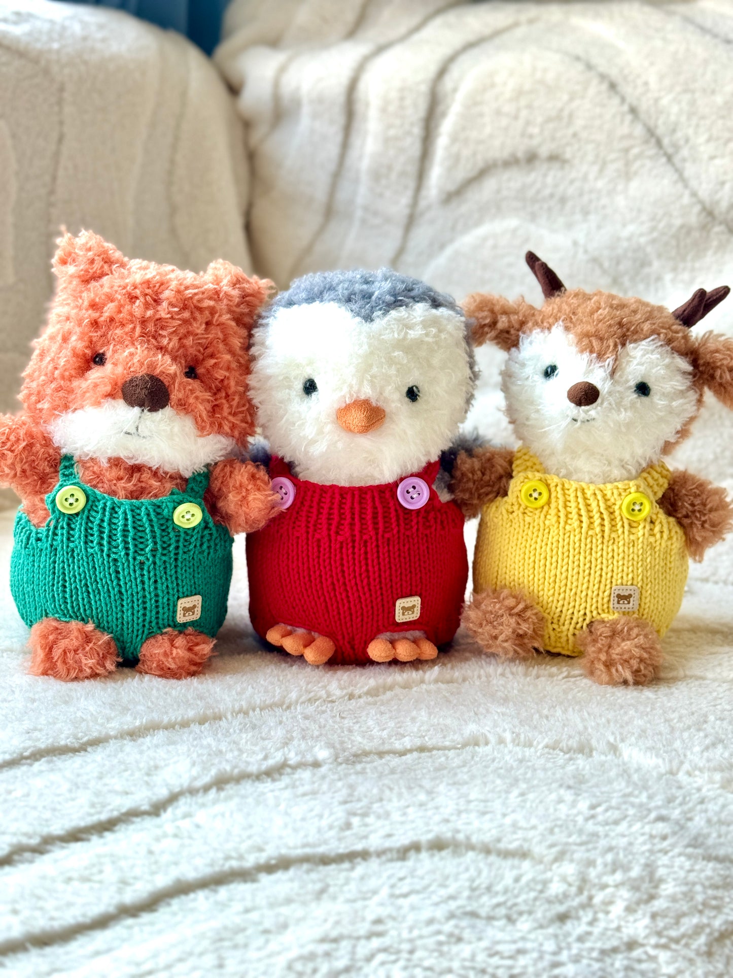 Handmade Crochet Colorful Overalls for Jellycat Little Series
