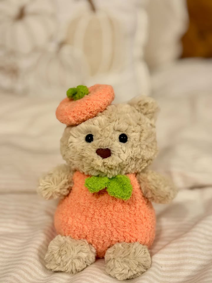Crochet Peach Outfit for Jellycat Junior Bart or Littles