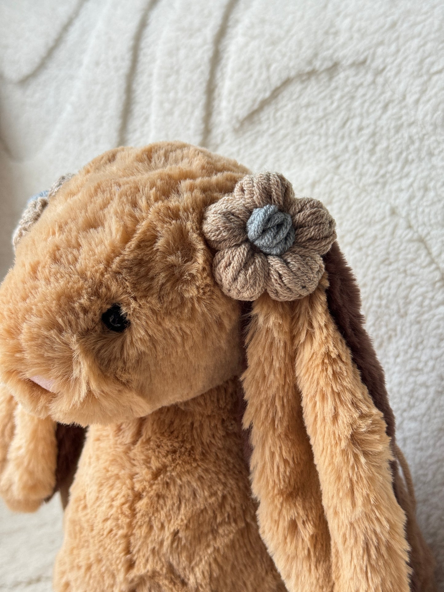 ๐ธ Crochet Flower Hair Accessories for Jellycat Bunnies ๐ธ