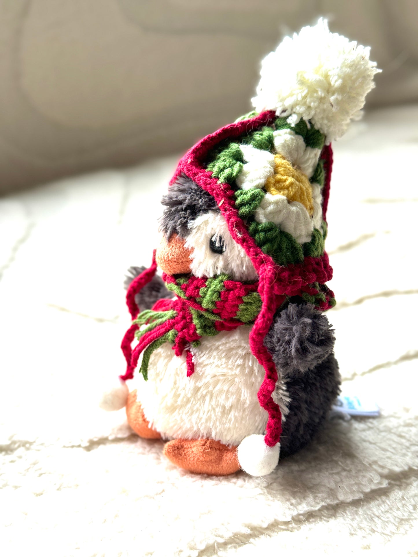 Granny Square Crochet Hat for 15cm Jellycats