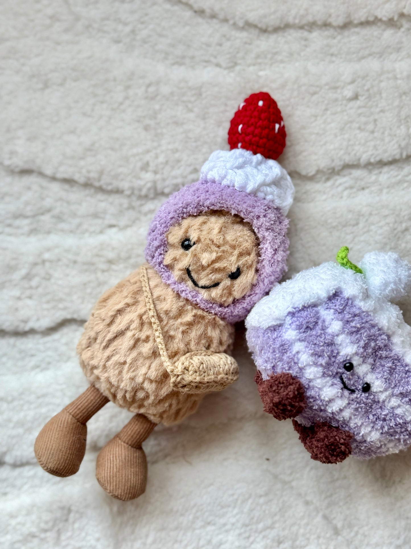 Strawberry Taro Cake Crochet Outfit for Jellycat Amuseables