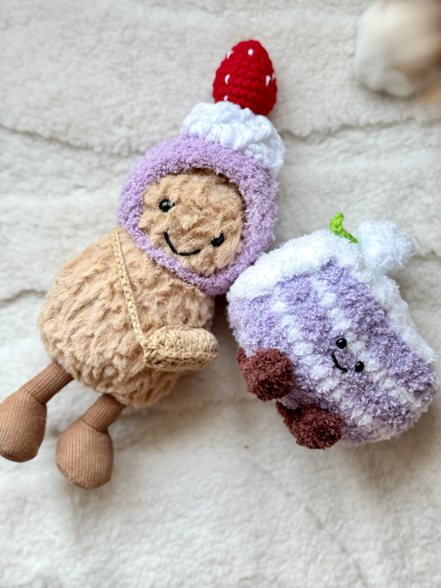Strawberry Taro Cake Crochet Outfit for Jellycat Amuseables