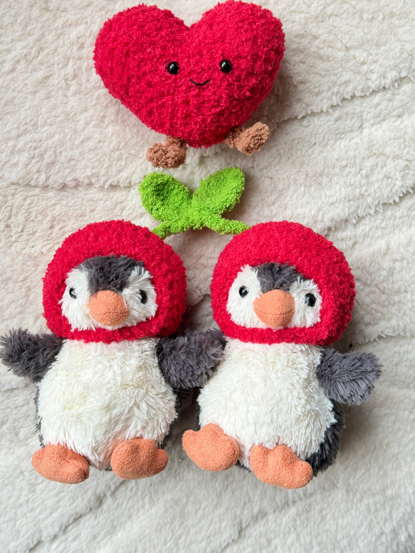 For Lovers Crochet Outfit for Jellycat Amuseables for Cherry Sweethearts,