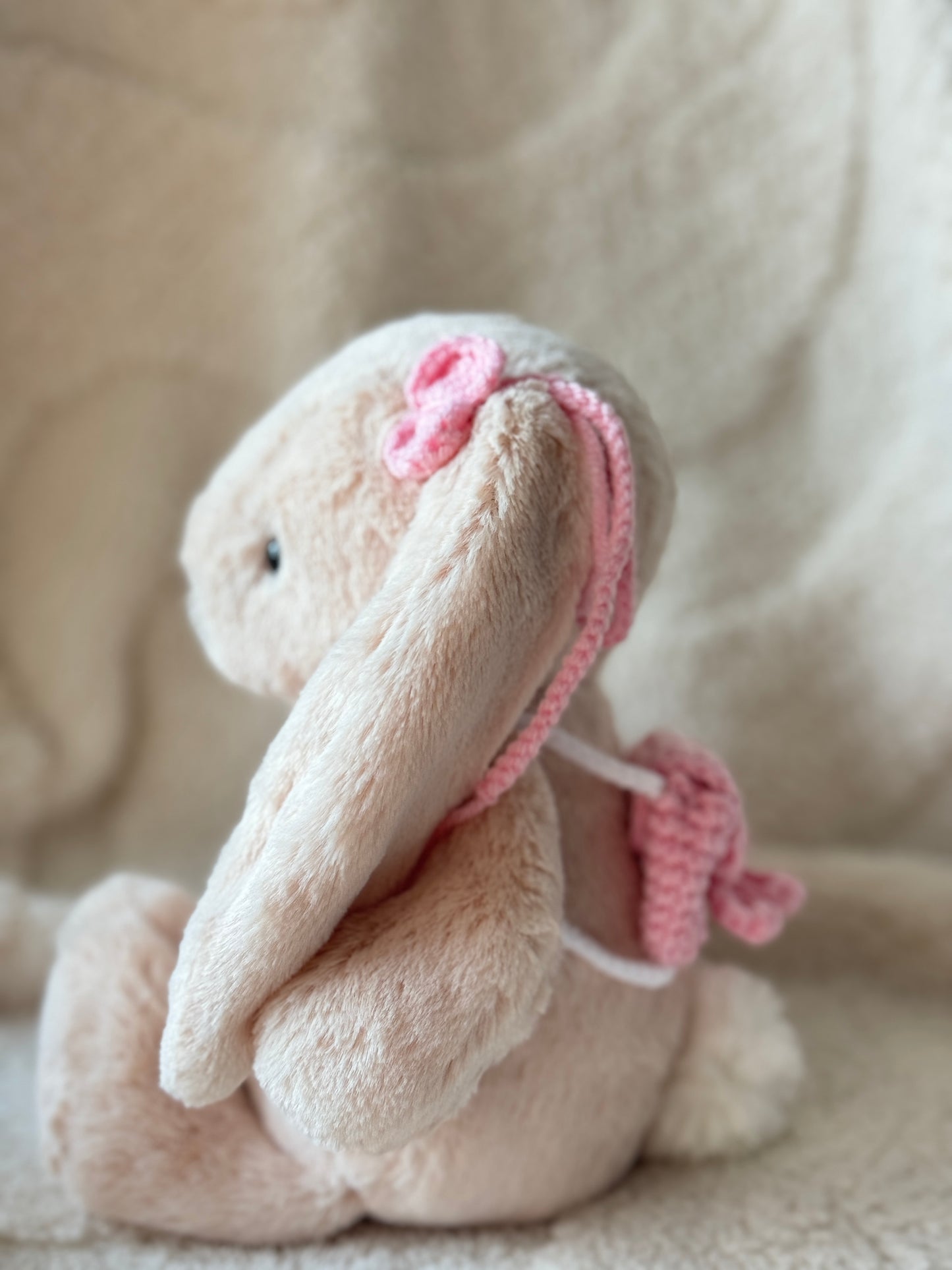 Bunny Ear Backpack for Bashful Bunny Junior or 18cm Plush Toys