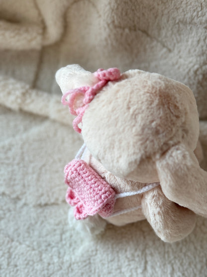 Bunny Ear Backpack for Bashful Bunny Junior or 18cm Plush Toys