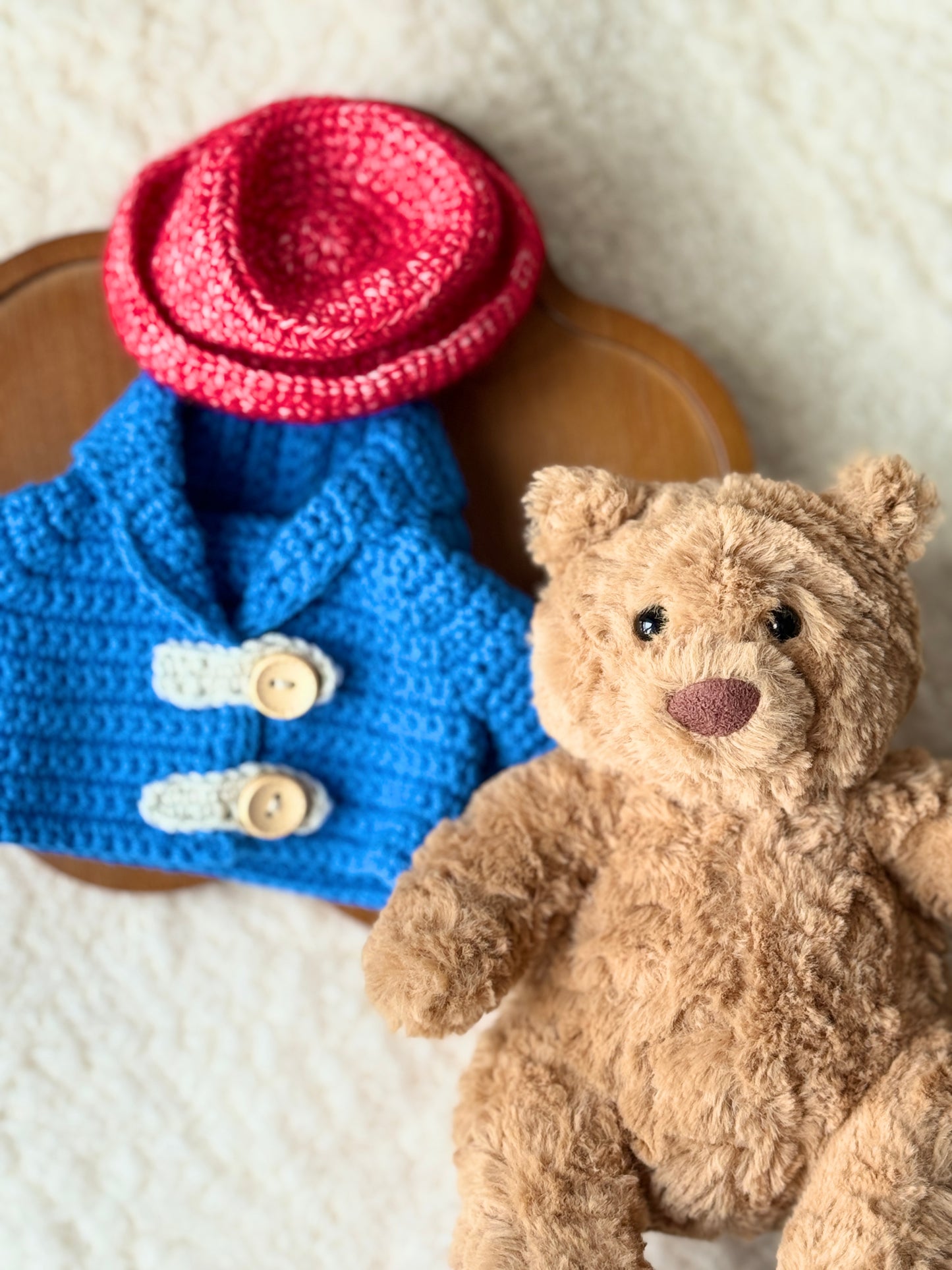 Crochet Paddington Outfit for Jellycat Bartholomew Bear