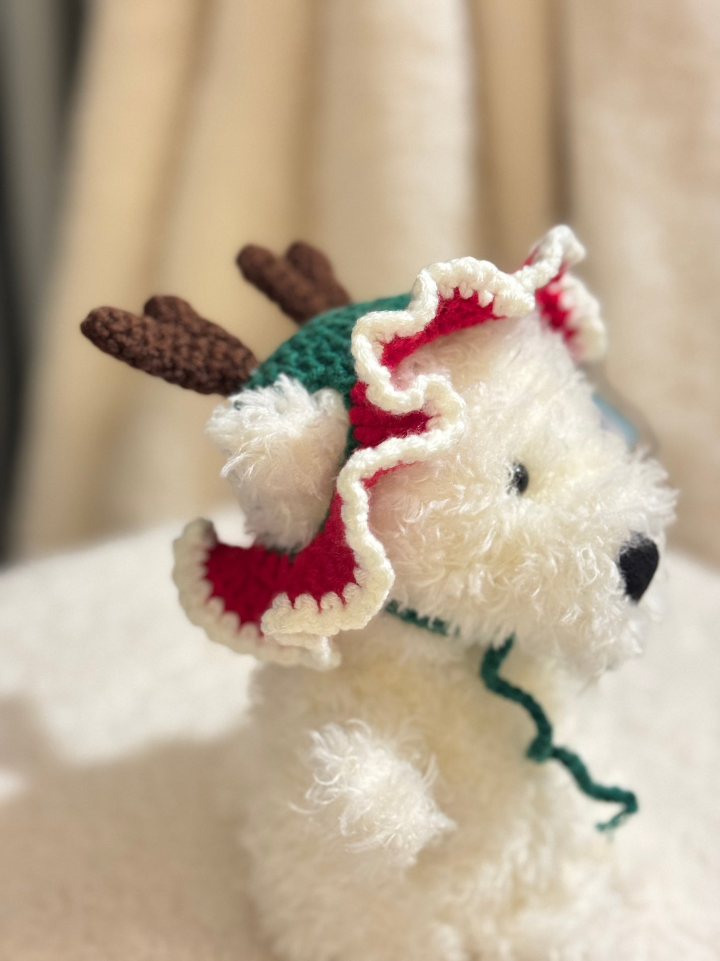Christmas Reindeer Hat for Jellycat Junior Bart or Littles