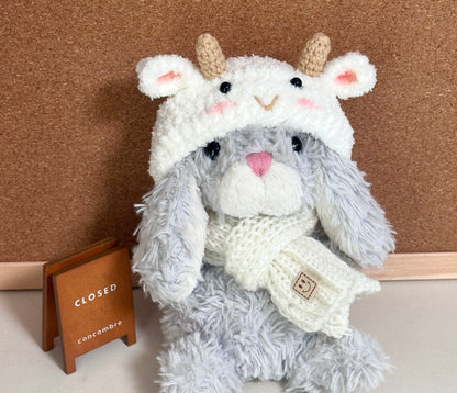 Crochet Goat Outfit for Jellycat Bunny 