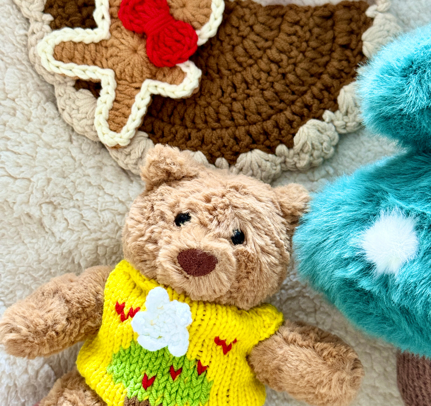 Christmas Tree Themed Jumper for Jellycat Littles/Bashful Bunnies