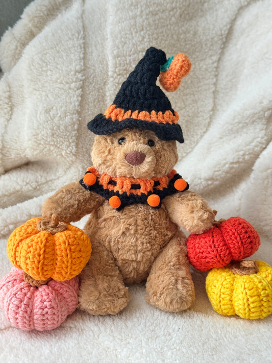 Pumpkin outfit for Jellycat Small Bart Bear