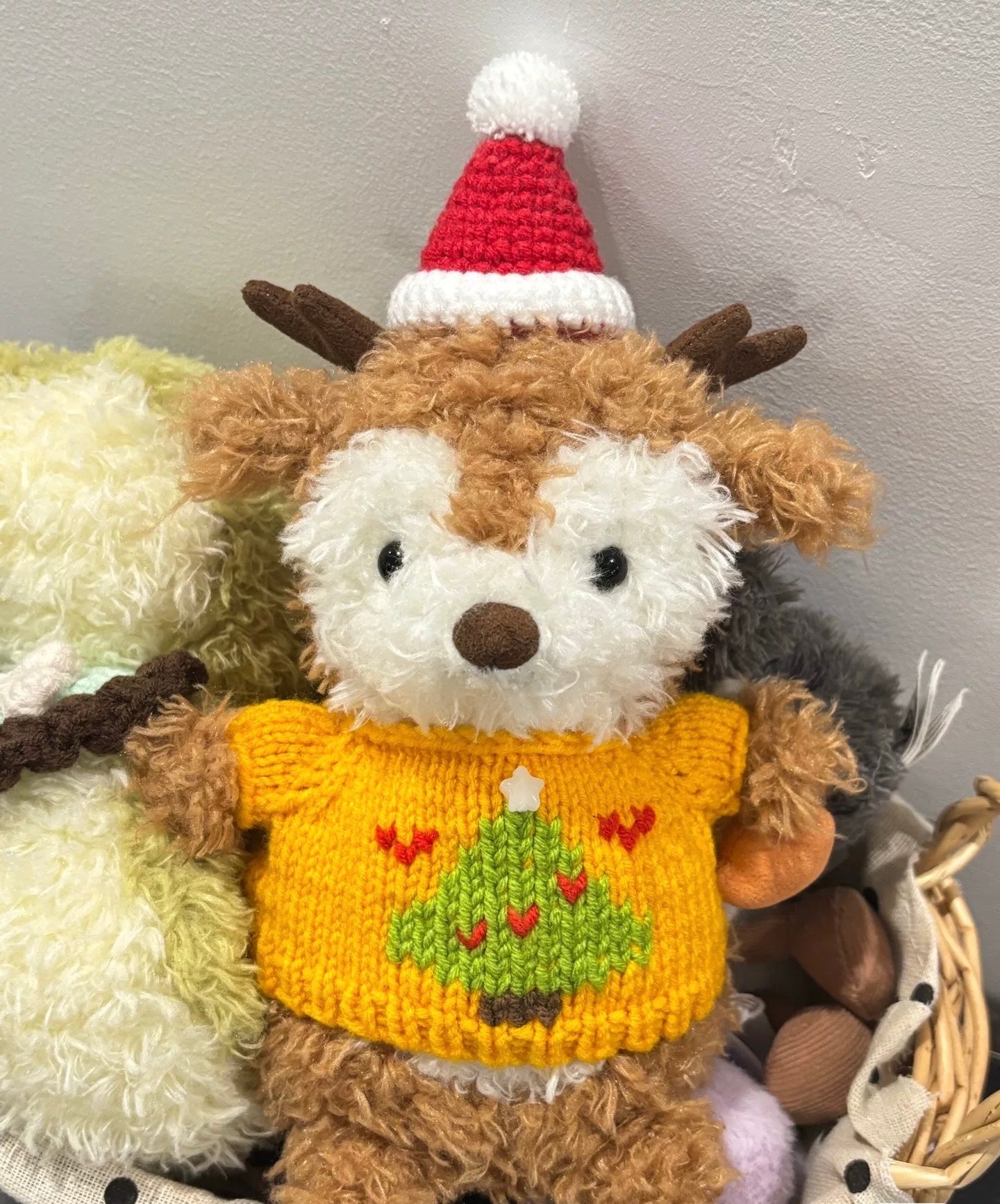 Christmas Tree Themed Jumper for Jellycat Littles/Bashful Bunnies