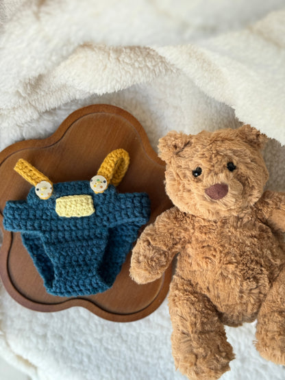 JC Bartholomew Bear Overalls | Handmade Crochet Outfit
