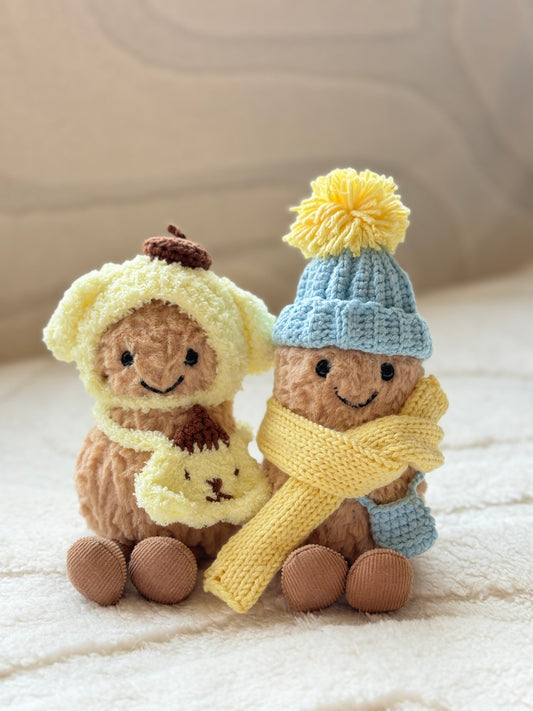 Light Blue & Yellow Crochet Outfit for Jellycat Amuseables