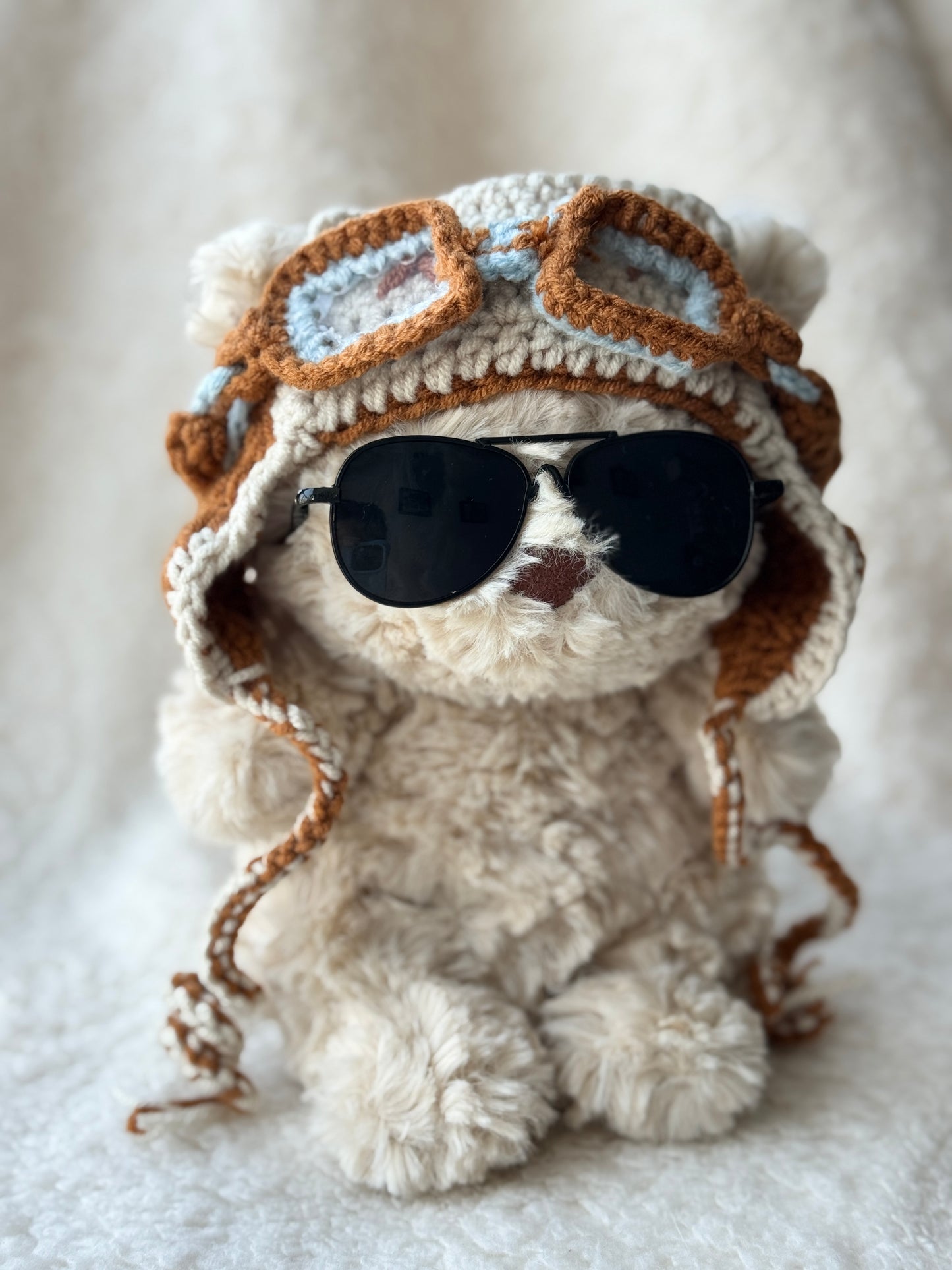 Cute glasses for Jellycat plush bear collector display