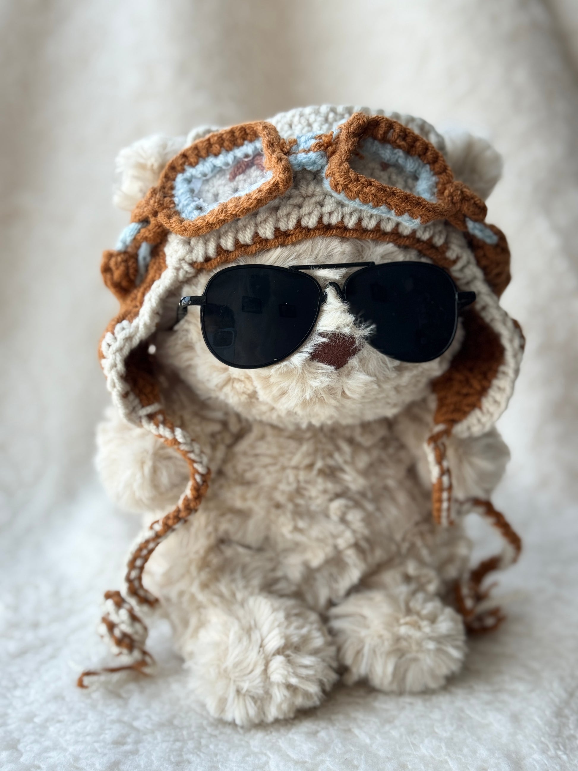 Cute glasses for Jellycat plush bear collector display