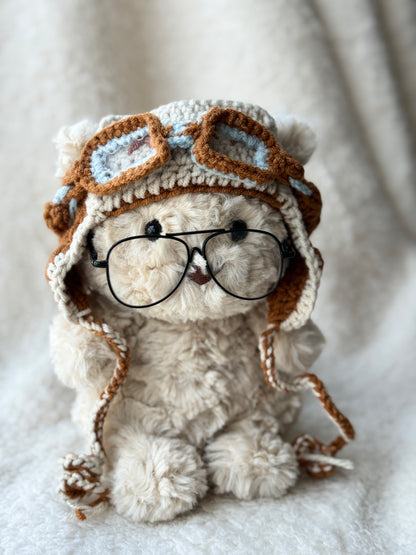 Cute glasses for Jellycat plush bear collector display