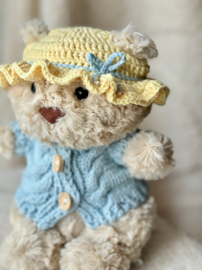 Sunny Bonnet & Baby Blue Cardigan for Jellycat Bart Junior
