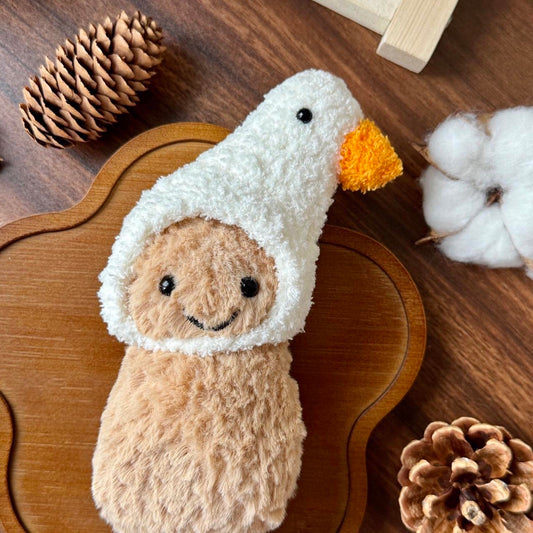 Handmade Crochet Goose Hat for Jellycat Peanut