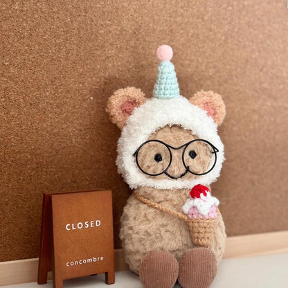  Ice Cream Outfit Set for Jellycat Amuseables Peanut