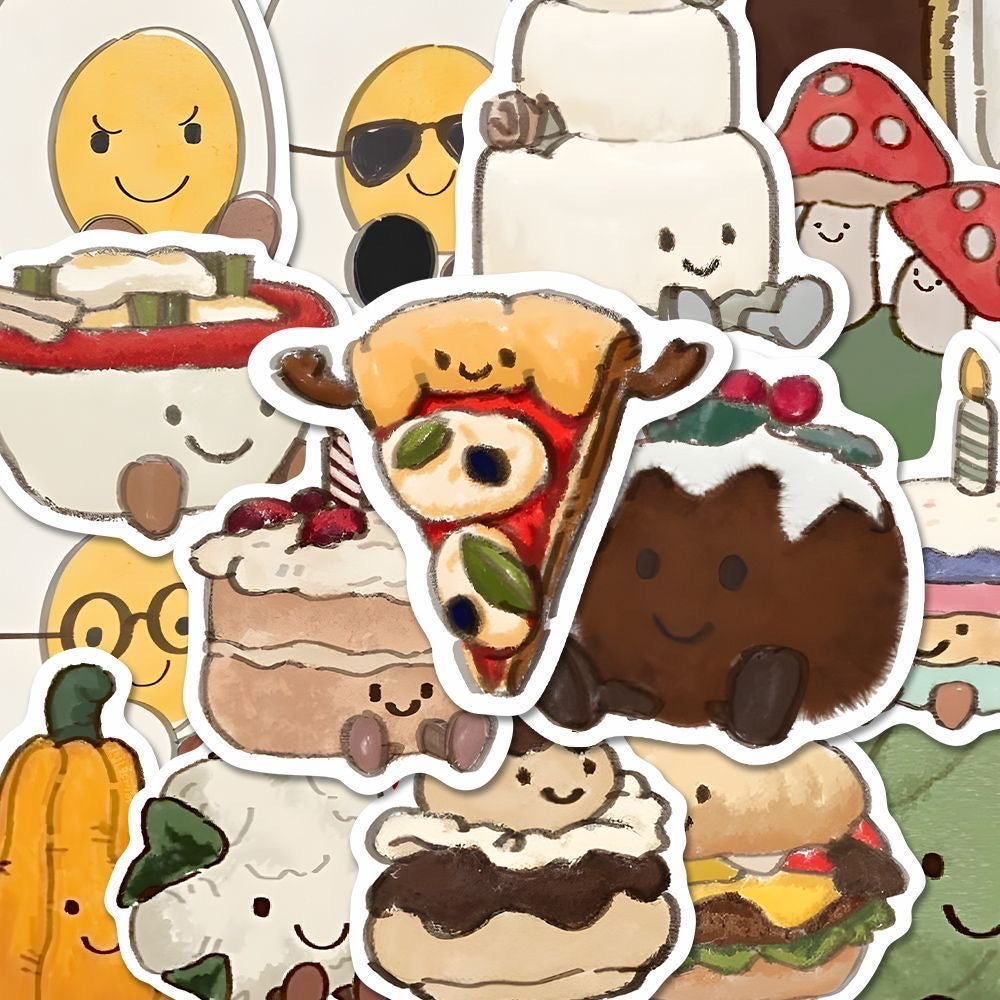 Jellycat Inspried Food-Themed Stickers 