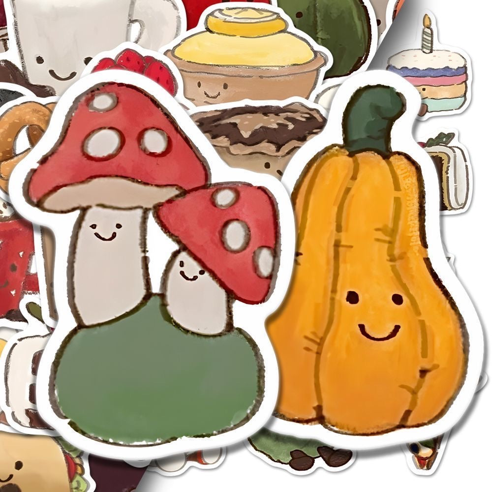 Jellycat Inspried Food-Themed Stickers 