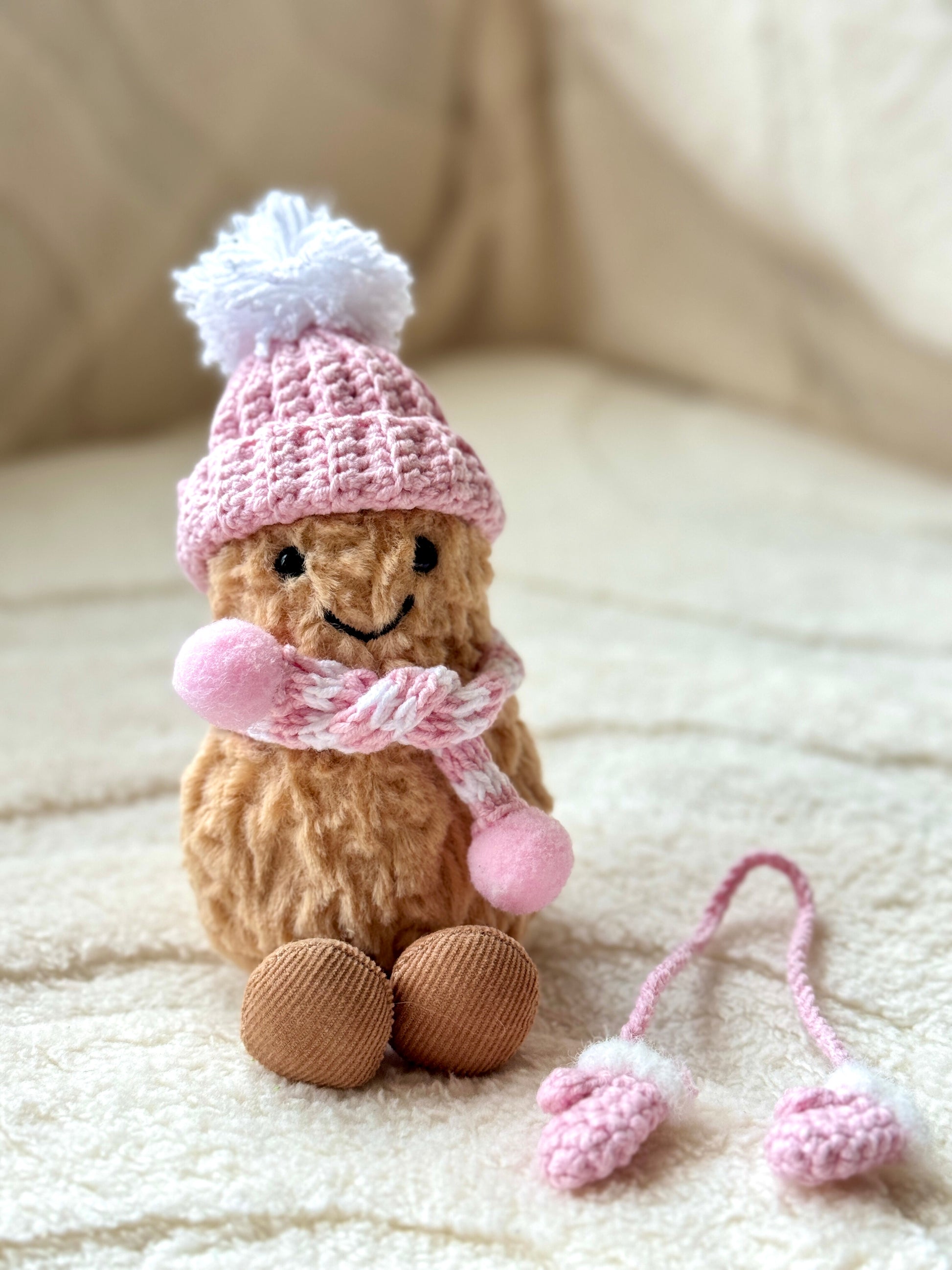 pink bonnet for jellycat plush